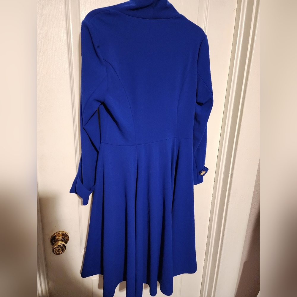 Trende Blue Flowy Lightweight Coat Size L - Picture 5 of 6